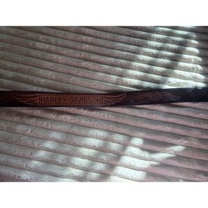 Vintage Harley Davidson Leather Belt Mens  Embossed Wings Logo Made in USA Sz 28